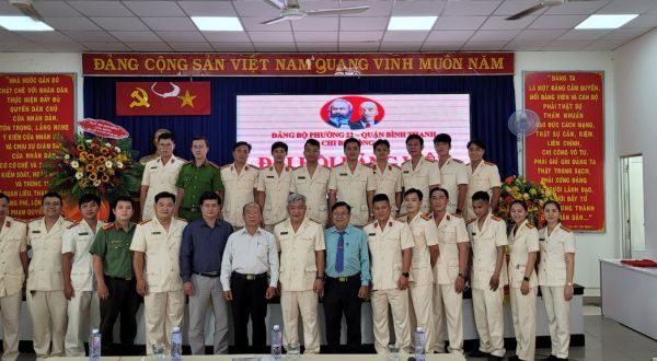 ĐẠI HỘI CHI BỘ CÔNG AN PHƯỜNG 22, QUẬN BÌNH THẠNH NHIỆM KỲ 2022 - 2025