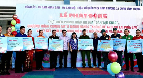 Phát động phong trào thi đua "Dân vận khéo" năm 2024 tại Phường 22 quận Bình Thạnh.